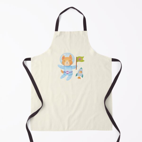 Item preview, Border Collie Astronaut in Space - Cute Dog Illustration - Orange/Red designed and sold by squigglin.