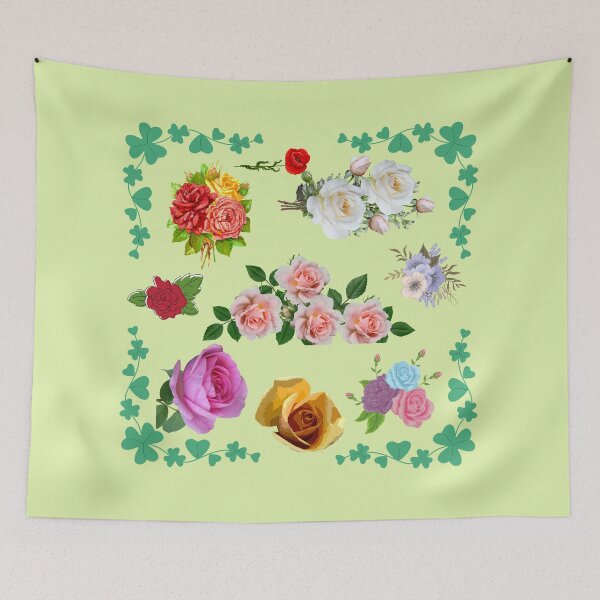 Item preview, Roses and 4 leaf cloves.crazy plant lover gift,mothers day gift designed and sold by LGMmugsdesign.