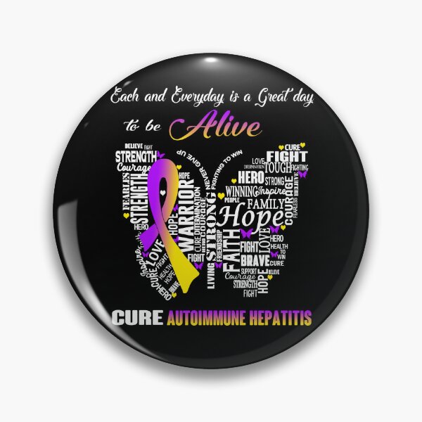 Item preview, Butterfly Ribbon Cure Autoimmune Hepatitis Awareness designed and sold by Tadmab.