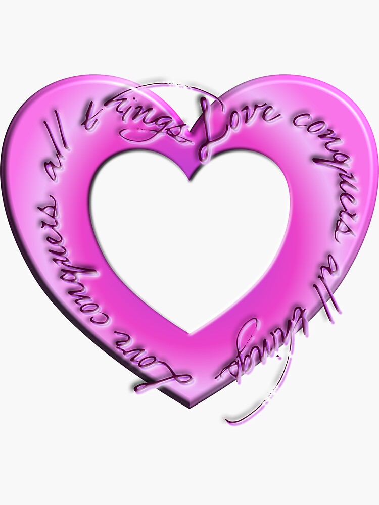 Thumbnail 3 of 3, Sticker, Love conquers all things designed and sold by Melindrea.