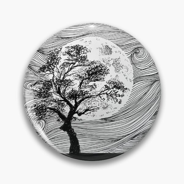 Item preview, Full moon and swirly night sky  designed and sold by artbyminakshi.