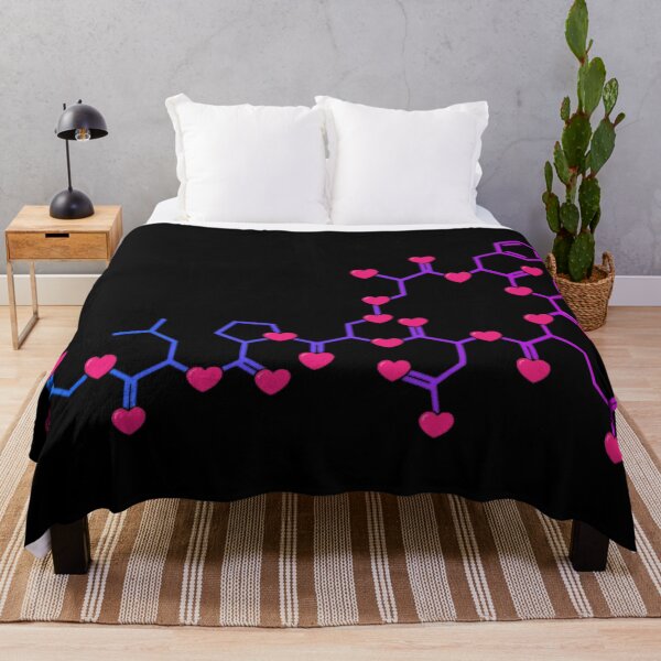 Item preview, Love Hormone Oxytocin Rainbow Chemical Structure (Black Background) designed and sold by Yellow-Eyes.