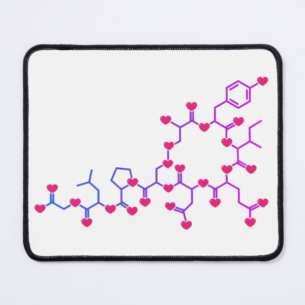Item preview, Love Hormone Oxytocin Rainbow Chemical Structure (White Background) designed and sold by Yellow-Eyes.