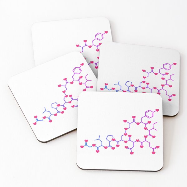 Item preview, Love Hormone Oxytocin Rainbow Chemical Structure (White Background) designed and sold by Yellow-Eyes.