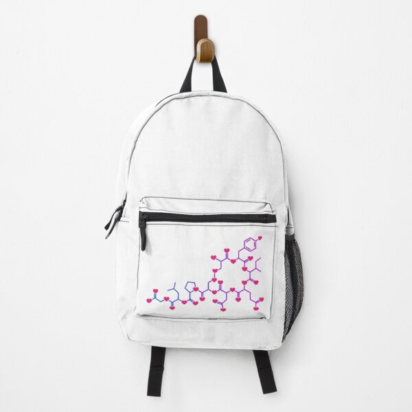 Item preview, Love Hormone Oxytocin Rainbow Chemical Structure (White Background) designed and sold by Yellow-Eyes.