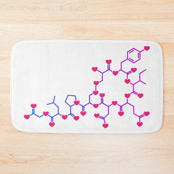Item preview, Love Hormone Oxytocin Rainbow Chemical Structure (White Background) designed and sold by Yellow-Eyes.