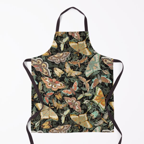 Item preview, Butterflies and Moths on a black foliage background, larger scale designed and sold by Silver Steer Design.