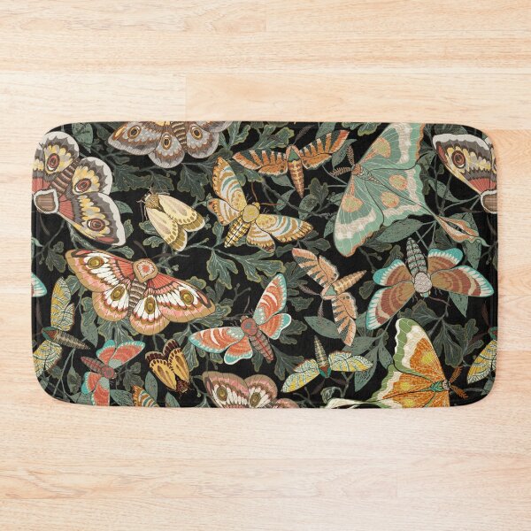 Item preview, Butterflies and Moths on a black foliage background, larger scale designed and sold by Silver Steer Design.