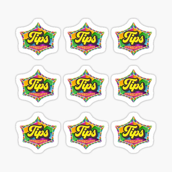Item preview, Tips Appreciated Sticker Pack designed and sold by dhajr.