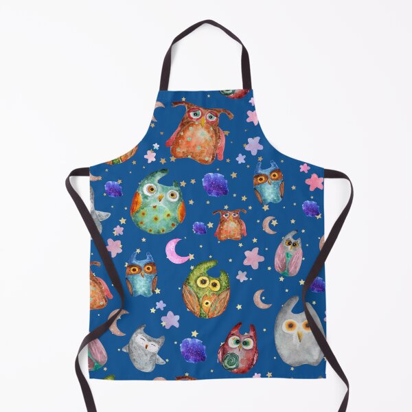 Item preview, Cute Owls, Moon, and Stars Pattern designed and sold by checkertonetees.