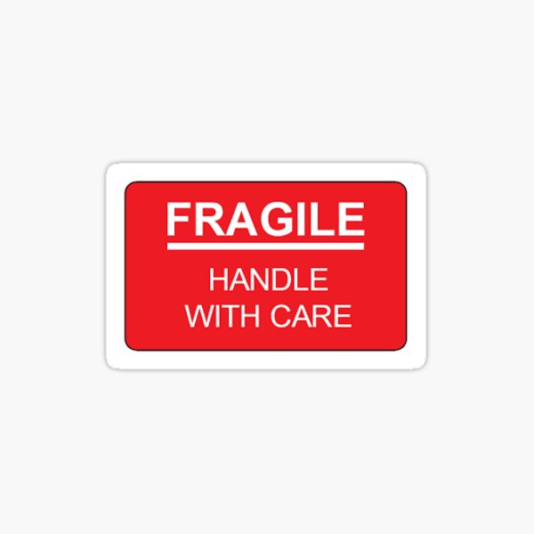 Sticker Fragile Redbubble