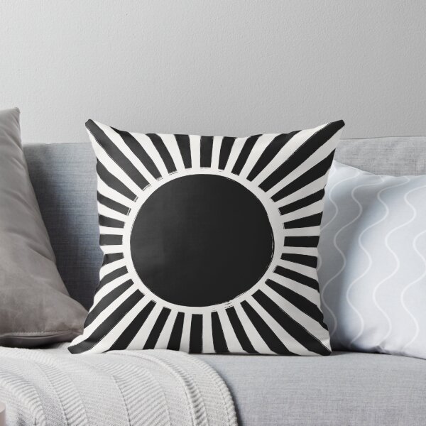 Item preview, Black and White Sun Boho Scandi Shapes designed and sold by trajeado14.