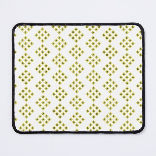 Item preview, Yellow grid and leaves pattern designed and sold by michelethesilva.
