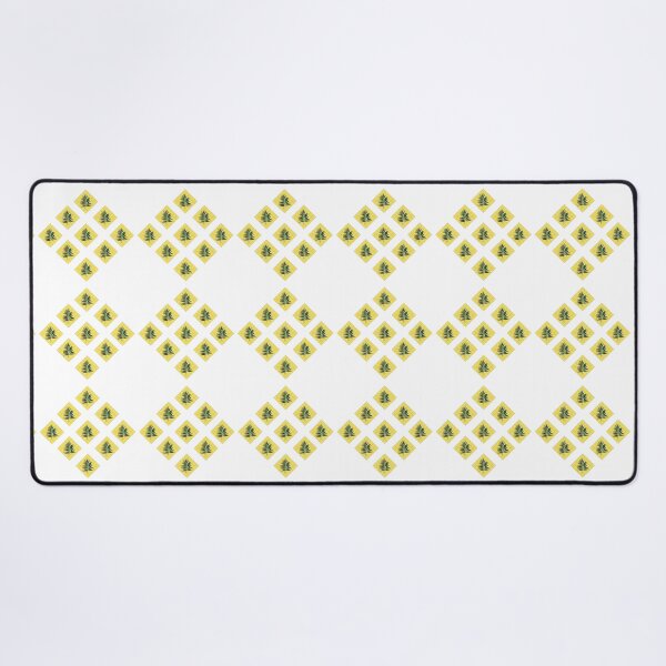 Item preview, Yellow grid and leaves pattern designed and sold by michelethesilva.