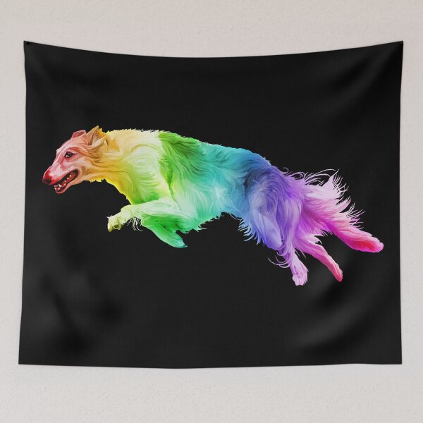 Item preview, Running Rainbow Borzoi Dog designed and sold by Deborah Camp.