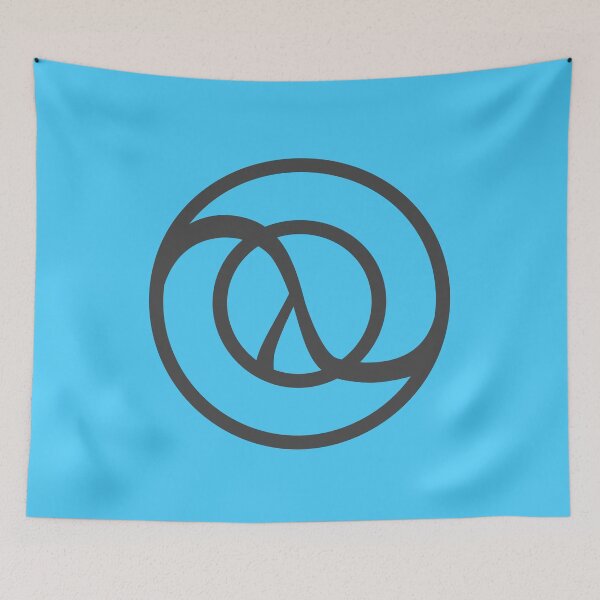 Item preview, \Clojure logo grey on light blue designed and sold by yisraeldov.