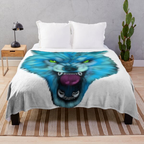Item preview, Blue Fantasy Wolf Head designed and sold by Pixlusion.