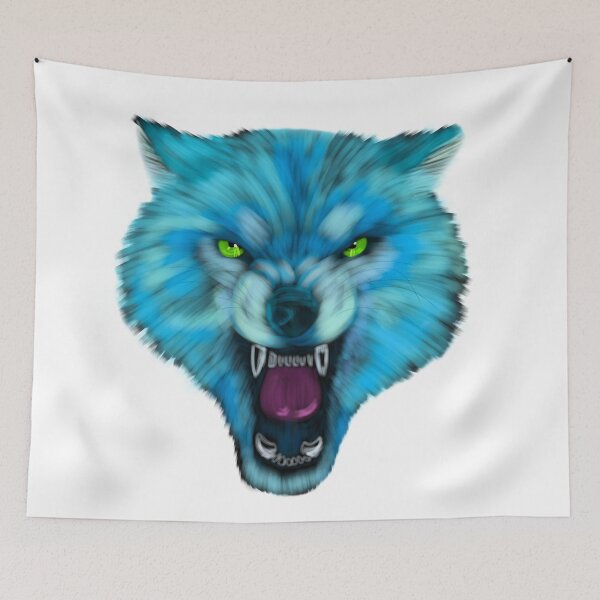 Item preview, Blue Fantasy Wolf Head designed and sold by Pixlusion.