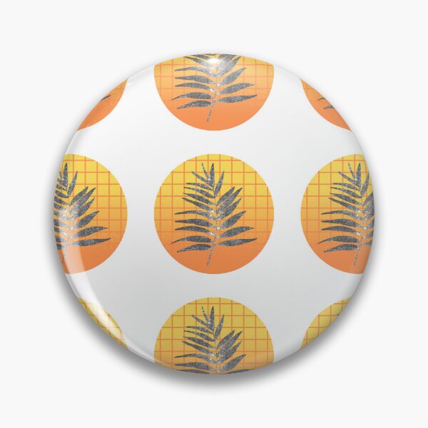Item preview, Sunset orange grid and leaves designed and sold by michelethesilva.