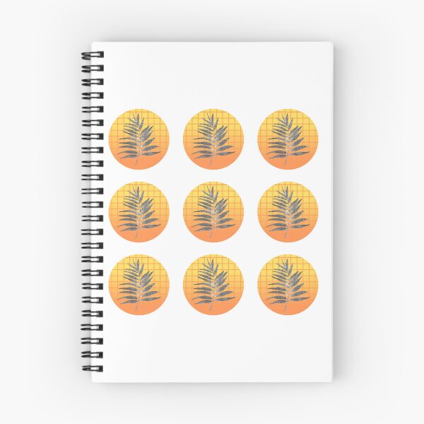 Item preview, Sunset orange grid and leaves designed and sold by michelethesilva.