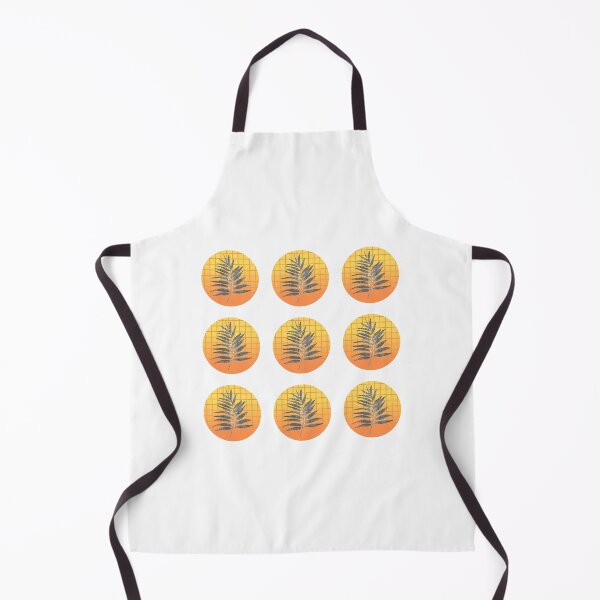 Item preview, Sunset orange grid and leaves designed and sold by michelethesilva.