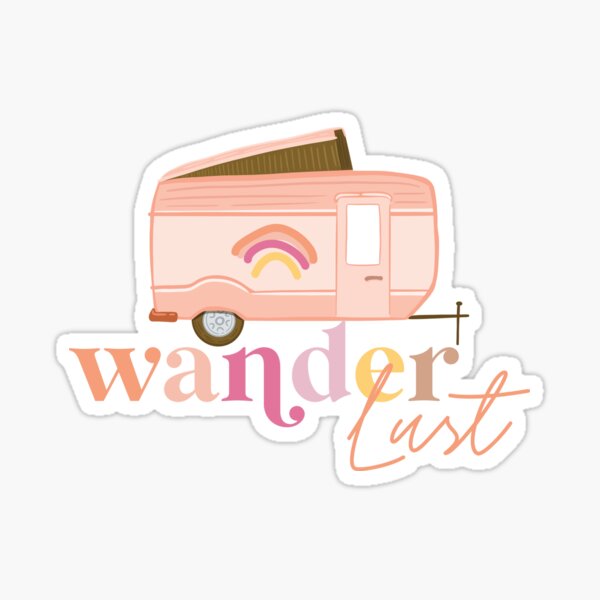 Wanderlust Traveler Vintage Retro Camper Sticker