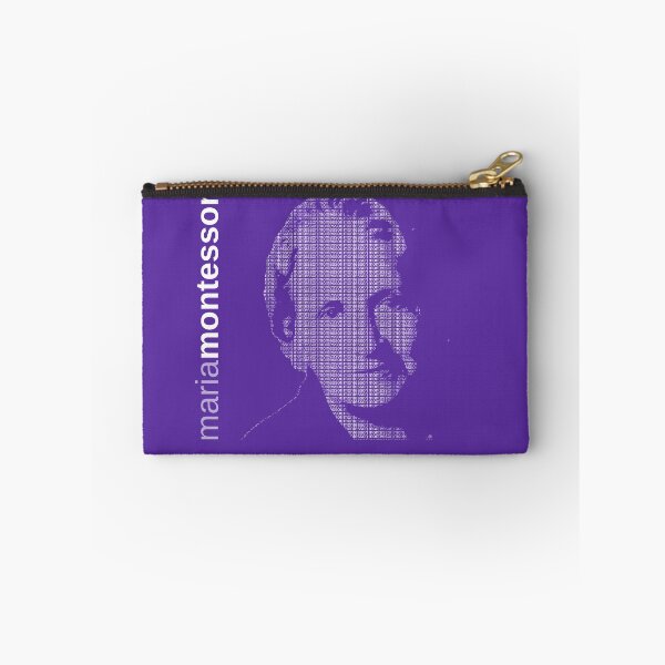 Item preview, Maria Montessori typographic poster (purple) designed and sold by CMYKStudio.