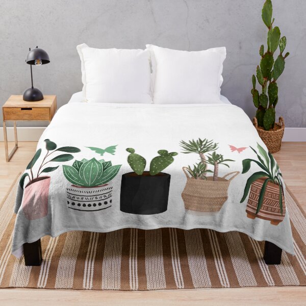 Item preview, Boho Watercolor Potted Houe Plants designed and sold by Moodthology.