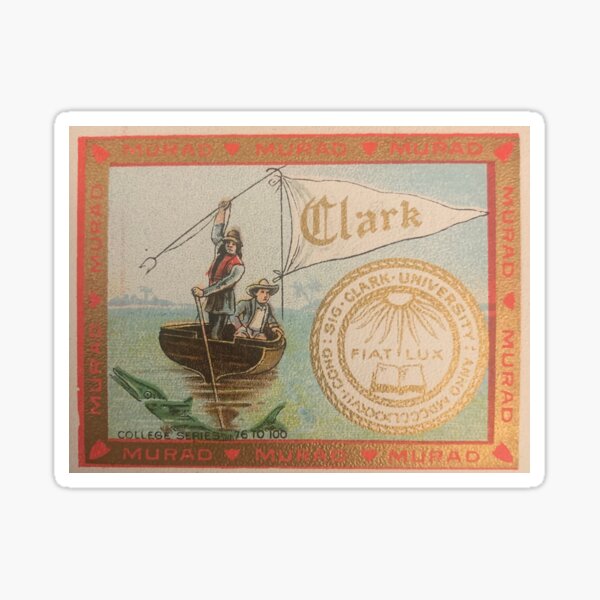 Item preview, Vintage 1910 T51 Murad COLLEGE SERIES Clark University Card Reproduction designed and sold by Nostalgia Tees, Stickers, Art & More.