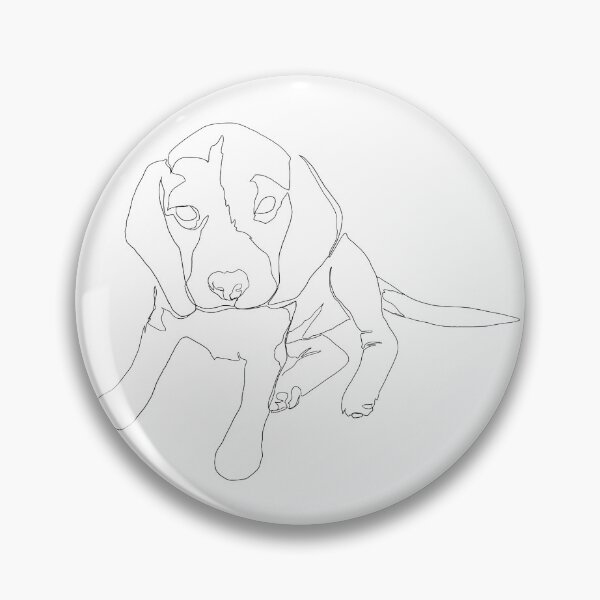 Item preview, Beagle line art designed and sold by Caarvroomvroom.