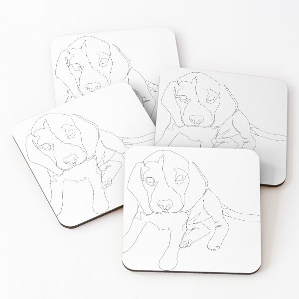 Item preview, Beagle line art designed and sold by Caarvroomvroom.