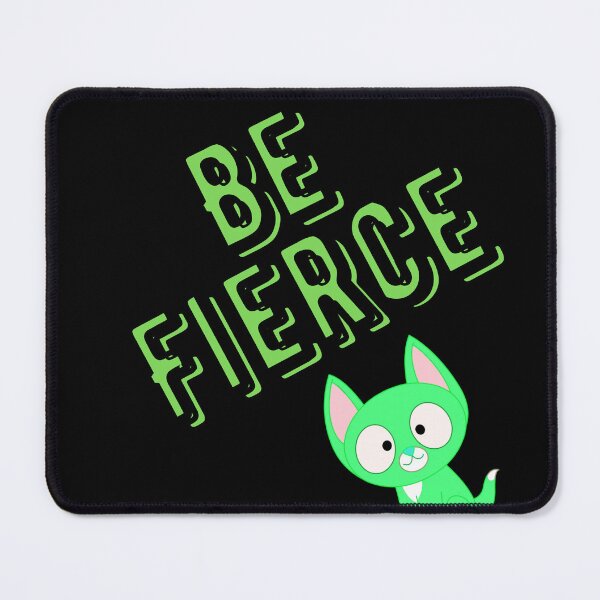 Item preview, Be fierce green cat kitten designed and sold by MGuyerArt.