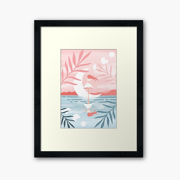 Personal Reflection Woman Beauty & Moon Framed Art Print