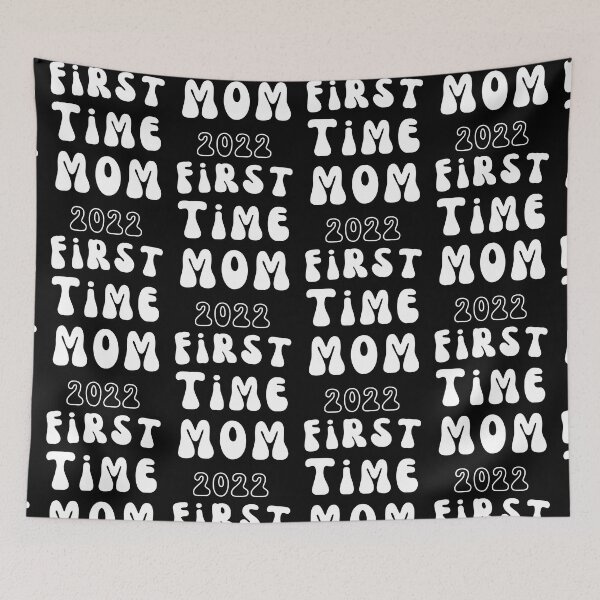 Item preview, 2022 First Time Mom Groovy Hip Typography designed and sold by sableandshadow.