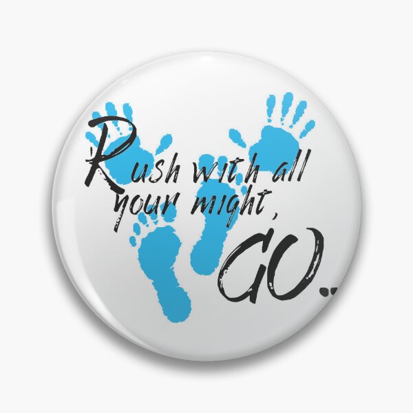 Item preview, Rush with all your might, GO. motivational phrase designed and sold by Ala'Salem| Cute Characters, Real Moods.