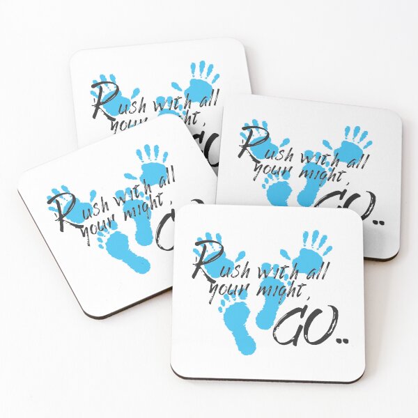 Item preview, Rush with all your might, GO. motivational phrase designed and sold by Ala'Salem| Cute Characters, Real Moods.
