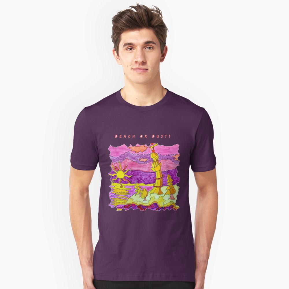 FUN BEACH LIGHTHOUSE OCEAN SEASCAPE Slim Fit T-Shirt