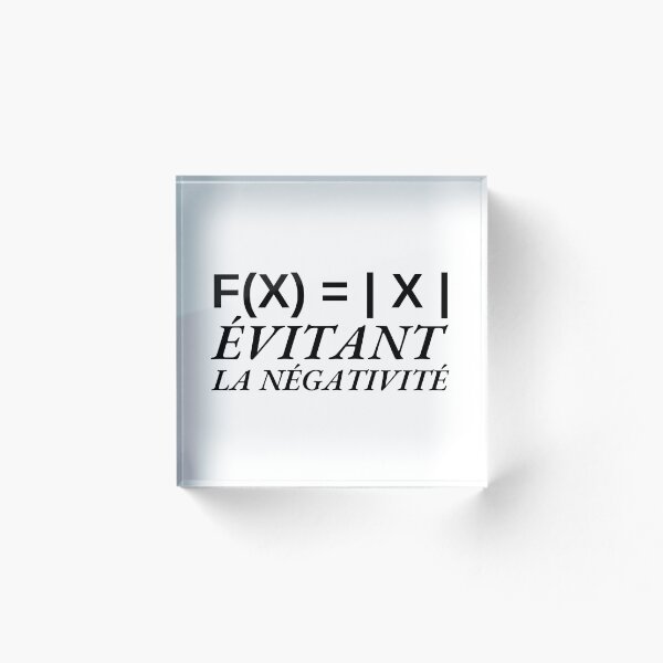 Aperçu de l'œuvre Evitant La Négativité, Formule de Math, Joli Cadeau Positivité créée et vendue par Pigerlesmaths.