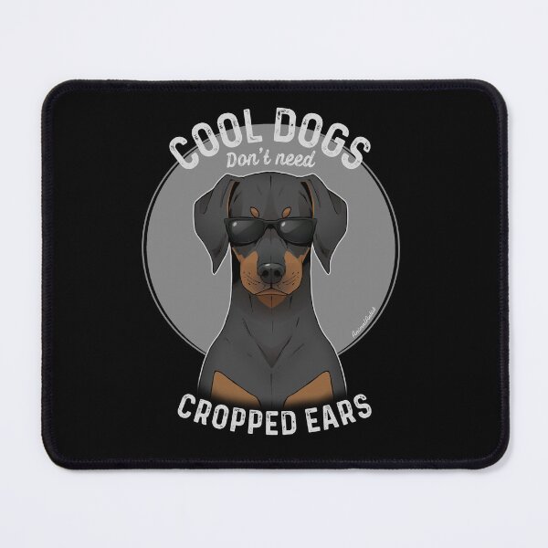 Item preview, Cool dogs don’t need cropped ears - Black Doberman designed and sold by Art by RK (prev. AnimalArtist).