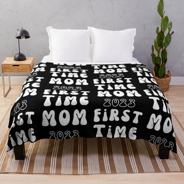 Item preview, 2023 First Time Mom Groovy Hip Typography designed and sold by sableandshadow.