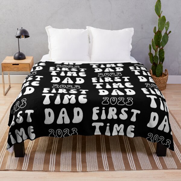 Item preview, 2023 First Time Dad Groovy Hip Typography designed and sold by sableandshadow.