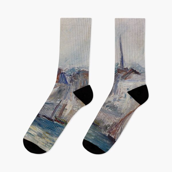 Item preview, Claude Monet's Boats in the Port of Honfleur designed and sold by mosfunky.