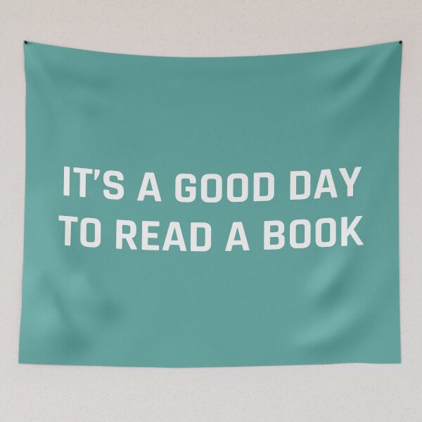 Item preview, It's a Good Day to Read a book - green designed and sold by MOONINSPIRATION.