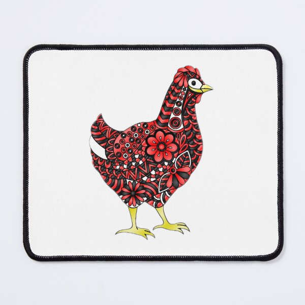 Item preview, Early Bird, Red black and white Chicken designed and sold by ArtfulSoules.