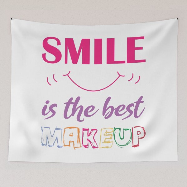 Item preview, A smile is the best make up - World smile day inspirational quotes for women designed and sold by Alice-Elgawi.