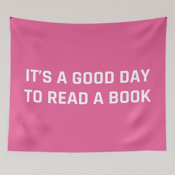 Item preview, It's a Good Day to Read a book - pink designed and sold by MOONINSPIRATION.