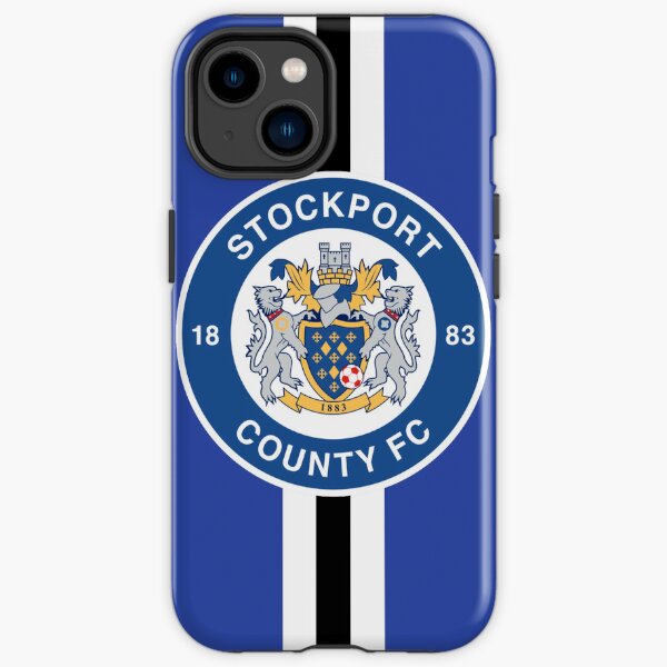 Raya blanca y negra del condado de Stockport Funda resistente para iPhone