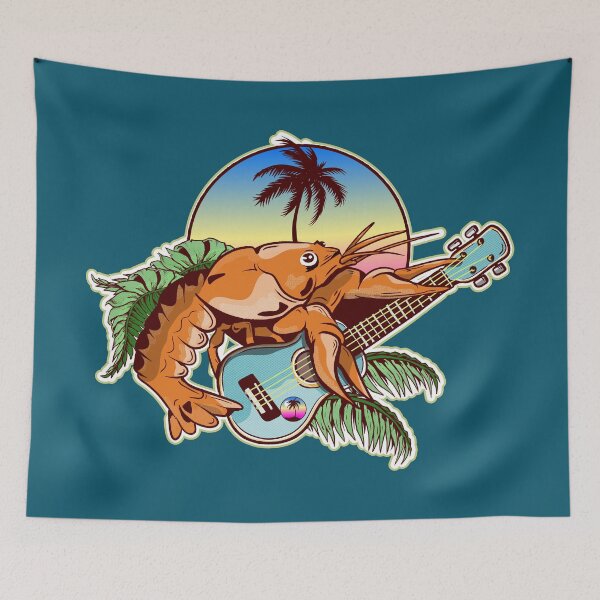 Item preview, Lobster playing a ukulele designed and sold by piedaydesigns.