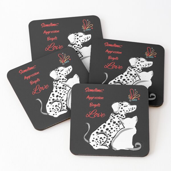 Item preview, Sometimes Aggression Begets Love, cute pets Picture for cat and dog lovers, best friends of mine designed and sold by Nicedeco.