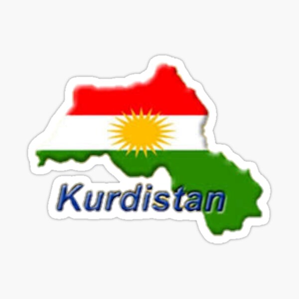 KURDISTAN-Flagge Glänzender Sticker